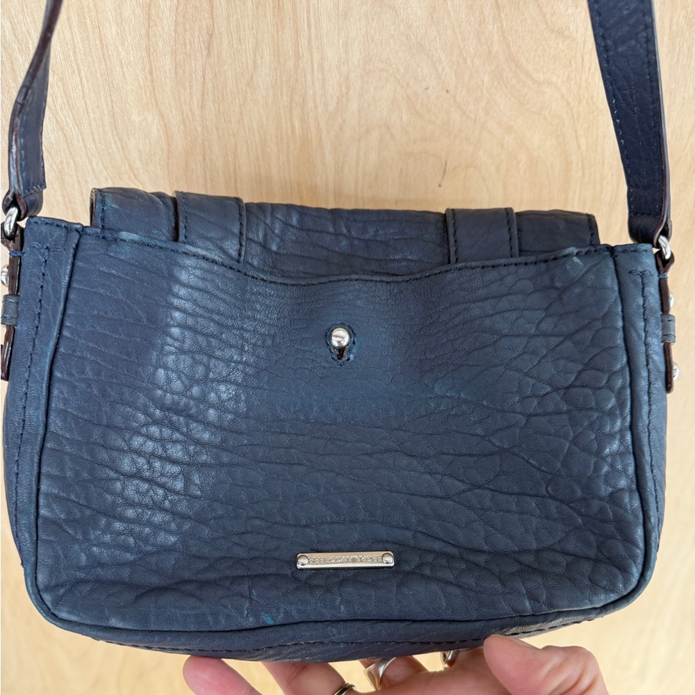 Rebecca Minkoff “Willi” Navy Studded Crossbody Bag - Picture 6 of 13